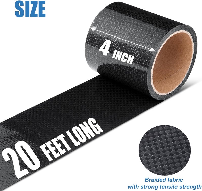 Ramkle RV Underbelly Tape, 4" x 20' RV Underbelly Material, Waterproof Tape with Permanent Sealing Adhesive for RV, Camper Travel Trailer, Mobile Home, Tear Repair Patch - Image 2